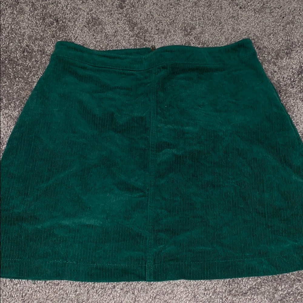 Green corduroy pencil skirt